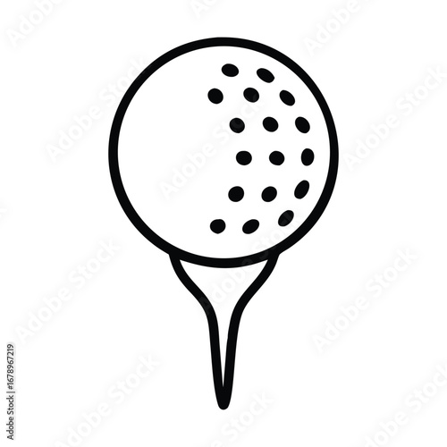 Golf ball silhouette game golf vector
