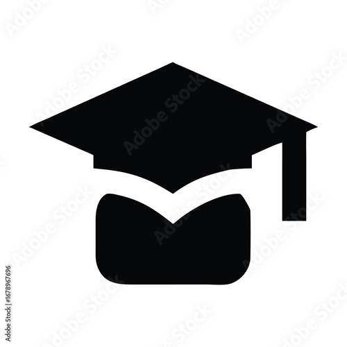 Graduation cap symbol of education illustration design