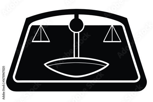 digital scale silhouette vector art icon