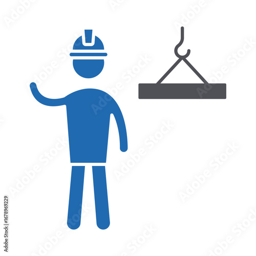Container lifter Vector Icon which can easily modify or edit