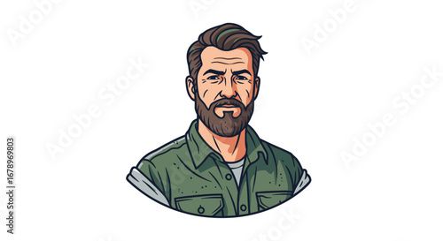 Man with a Serious Expression.