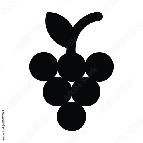 Grapes line icon vector design