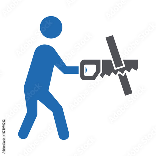 Carpenter Vector Icon which can easily modify or edit