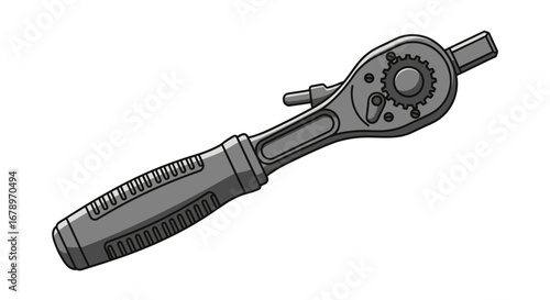 Illustration of a Ratchet Wrench Hand Tool.