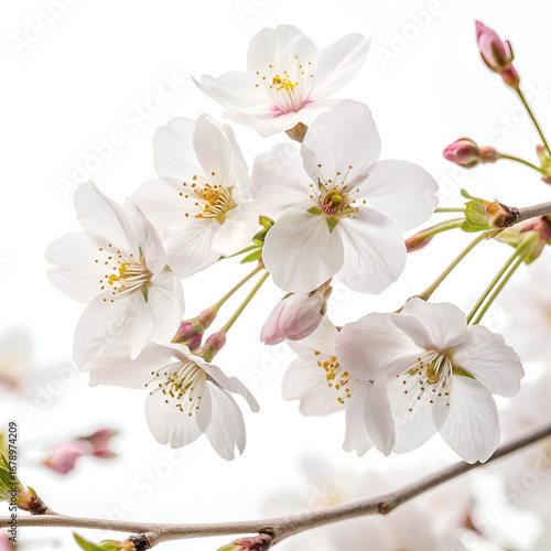 cherry blossom isolated on white