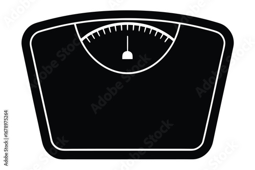 smart scale silhouette vector art icon