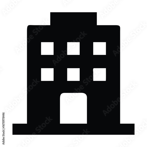 Hotel silhouette vector illustrations premium graphics for designers