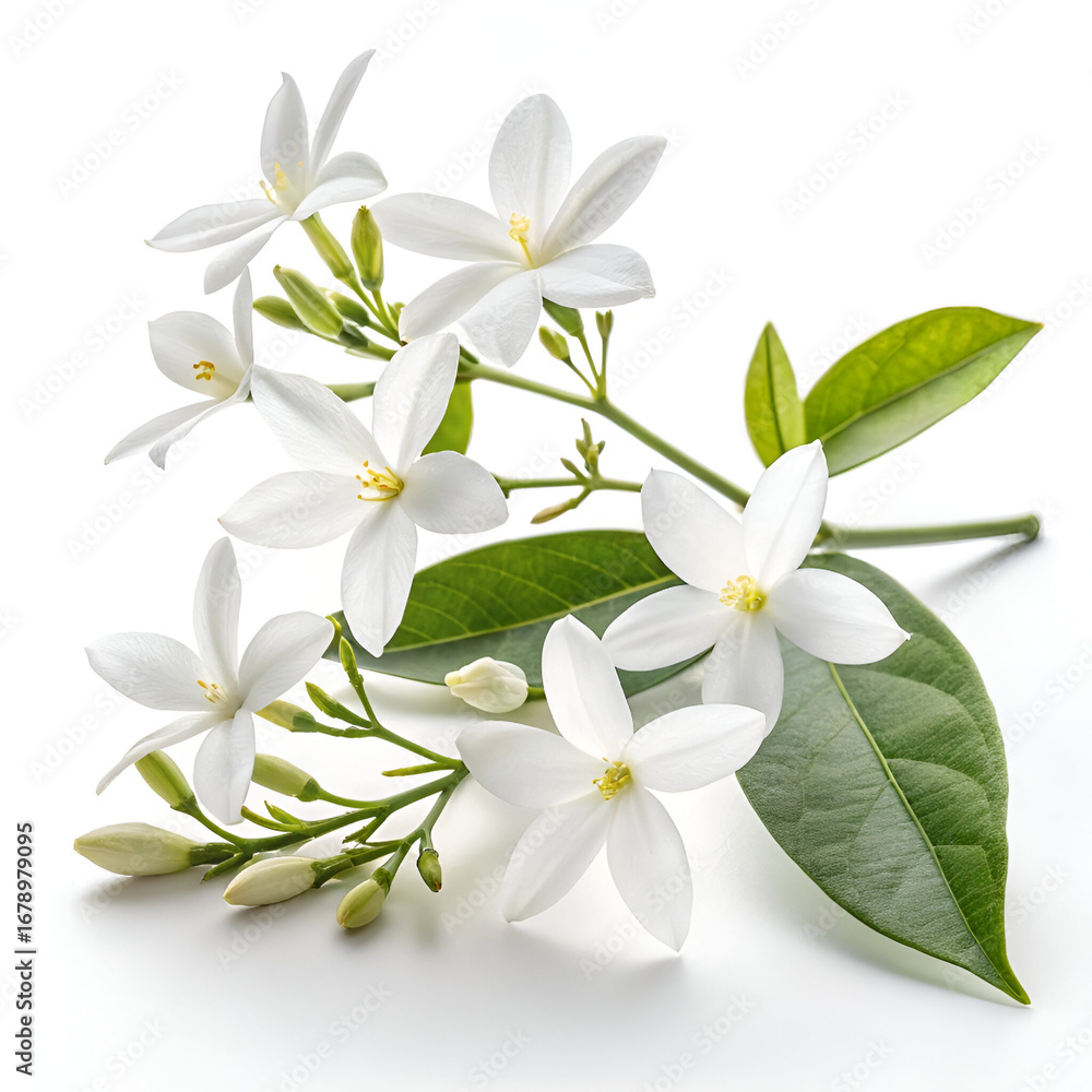 Obraz premium white flowers on white background