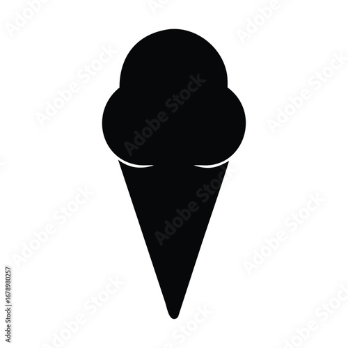 Ice cream outline vector illustration