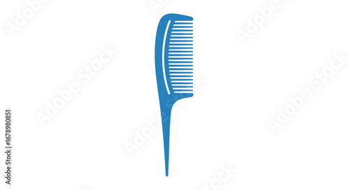 Blue comb for hair styling and grooming a beauty accessory for personal care.