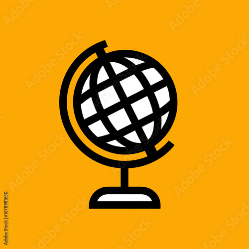 Simple and stylish globe icon, perfect for travel, education, and global business