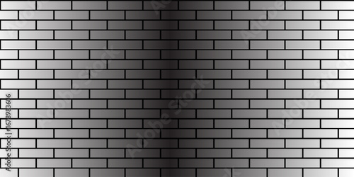 brick wall seamless pattern drawing. random brick. texture interior background line art