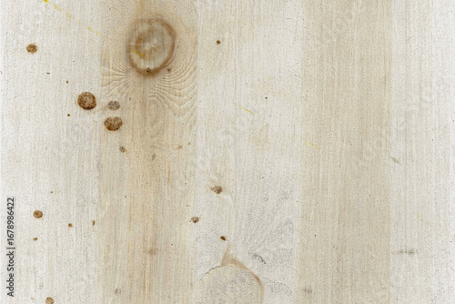 Holzmaserung mit Gebrauchsspuren und Spritzern
