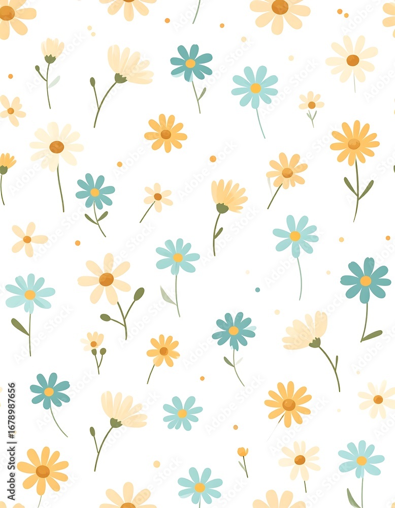 Fototapeta premium Pastel flower pattern
