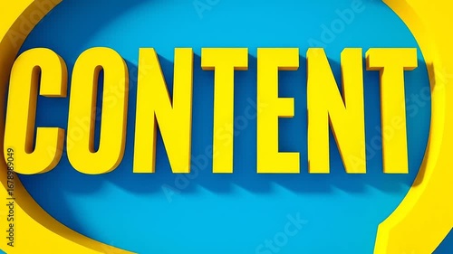Content Word in Comic Cloud | Speech Bubble, Pop Art, Word Cloud, Creative Design & Cartoon Style Graphic Illustration