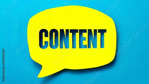 Content Word in Comic Cloud | Speech Bubble, Pop Art, Word Cloud, Creative Design & Cartoon Style Graphic Illustration