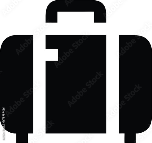 Baggage luggage vacation line icon outline vector