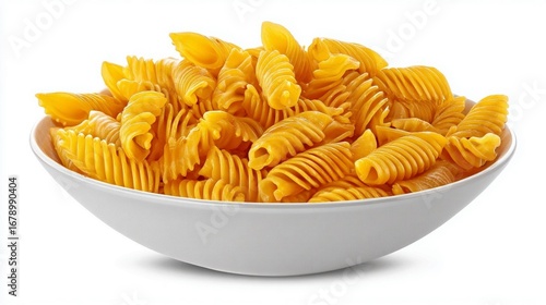 Realistic side view of pasta dish