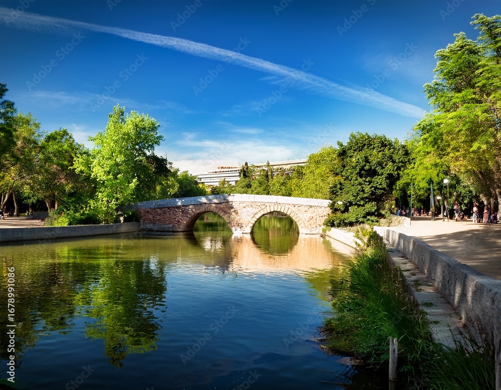 Fototapeta premium arganzuela bridge in madrid rio park madrid spain