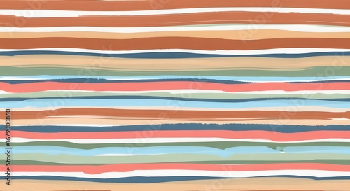 Horizontal stripes of various muted earth tones.