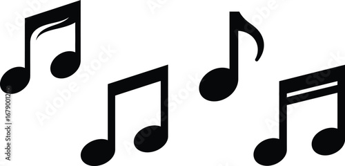 Music note icon editable vector illustration