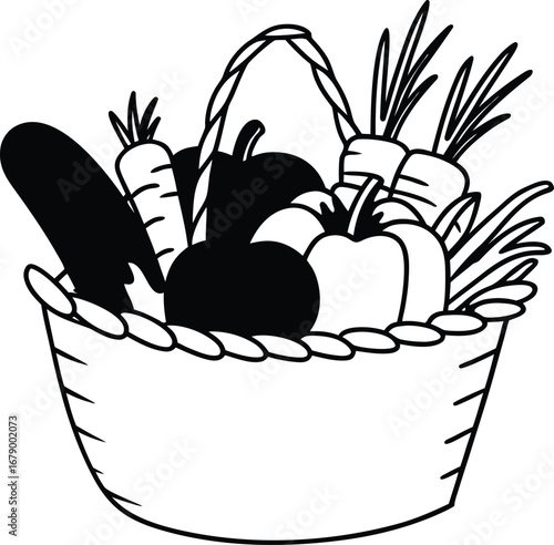 Fresh Produce Basket vegetables carrots
