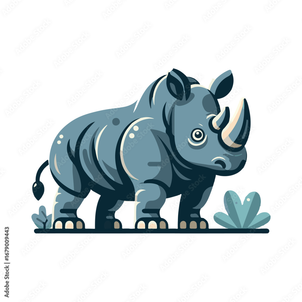 Obraz premium rhino illustration design