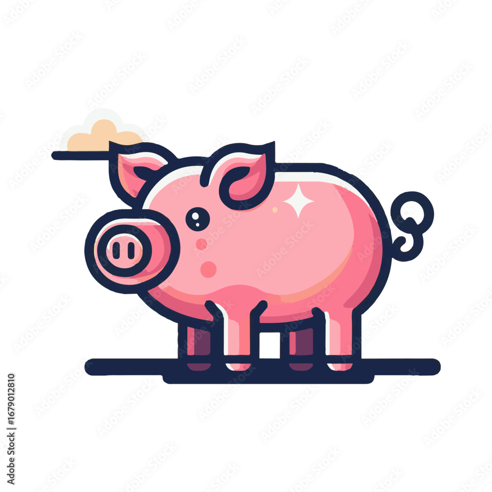 Fototapeta premium pig illustration design