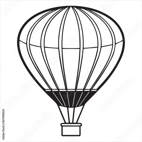 air balloon Silhouette vector