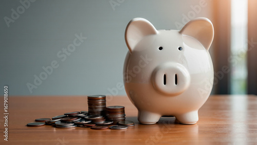 Financial Growth and Investment Concept with Money, Currency Notes and Business Planning