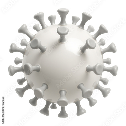 Spherical virus with a spiked protein envelope and a smooth, uniform surface