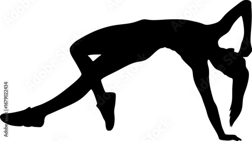 Dancer executes an amazing arch pose