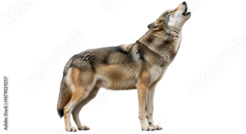 Εκτύπωση καμβά Isolated Howling Wolf