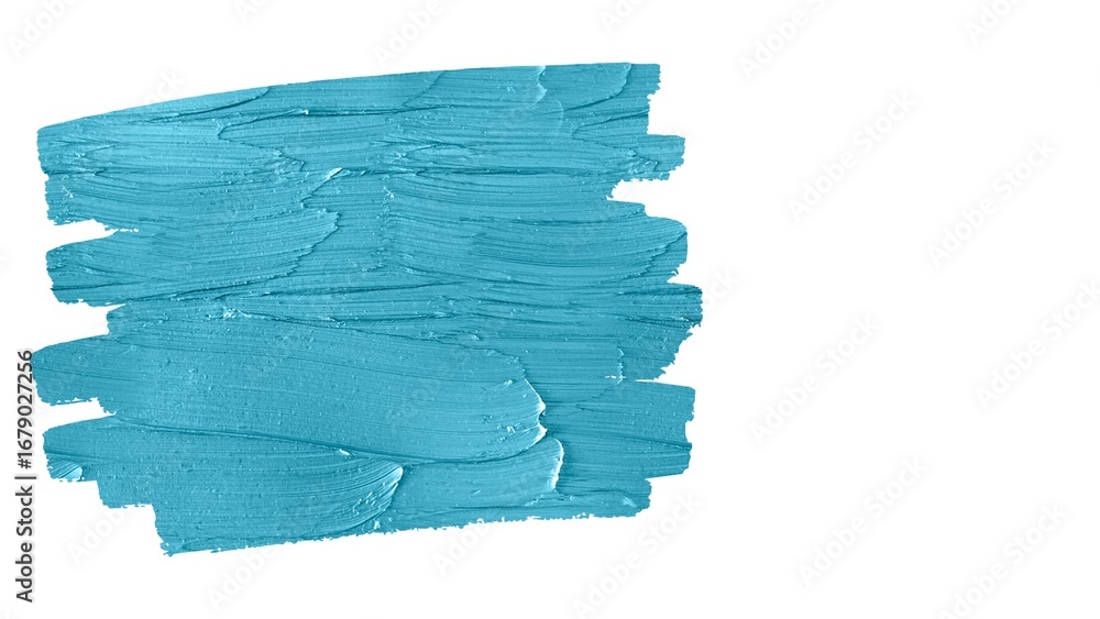 Fototapeta premium Texture - turquoise color on a white background 