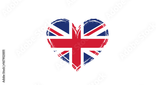 The union jack flag heart shape represents a patriotic love for the united kingdom and its heritage