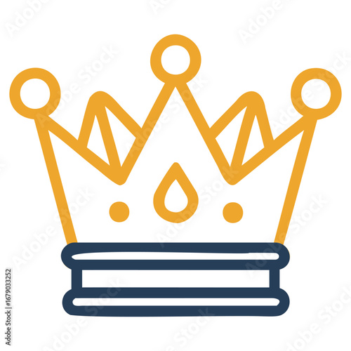 Crown Icon and Royal Symbol Graphic Design