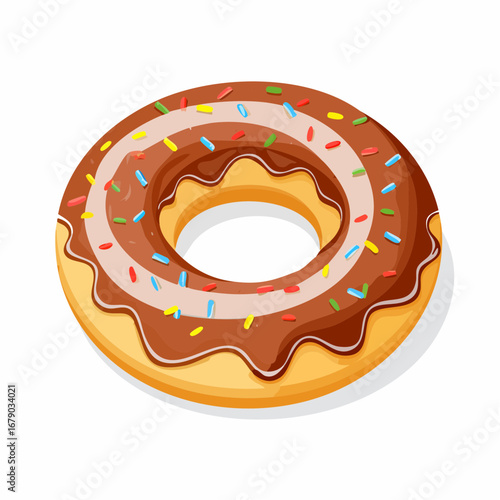 Donut mit Schokoglasur und Streuseln