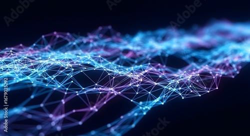 Abstract Futuristic Digital Network Visualization Whisk_2316d8f0af