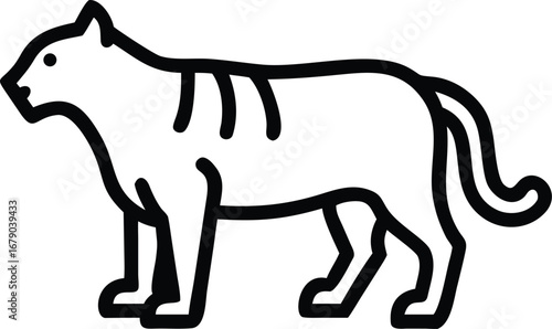 Cheetah silhouette vector black color on white background