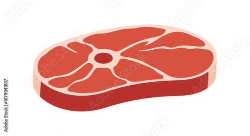 Deliciously juicy marbled raw beef steak ready for grilling and cooking