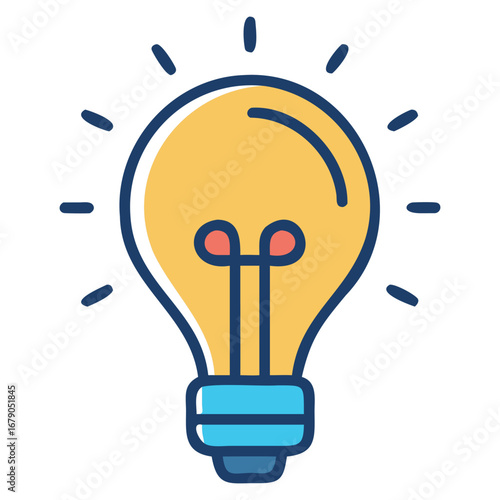 Light Bulb and Innovation Idea Graphic Design