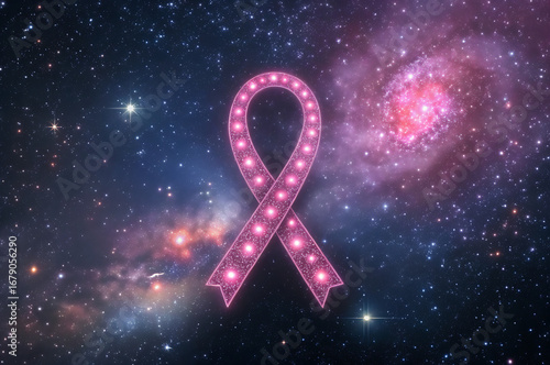 Wallpaper Mural Pink and red awareness ribbons for AIDS and breast cancer support and health campaign Torontodigital.ca