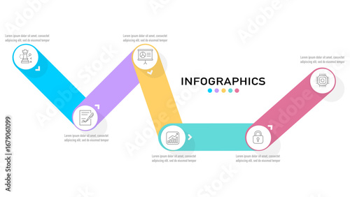 A vector infographic template with 6 steps, icons, and business data visualization. Ideal for presentations, reports, and websites.