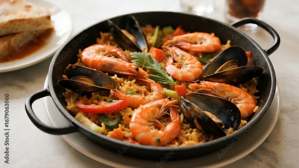 Seafood Paella in a Pan Seafood Paella in a Pan