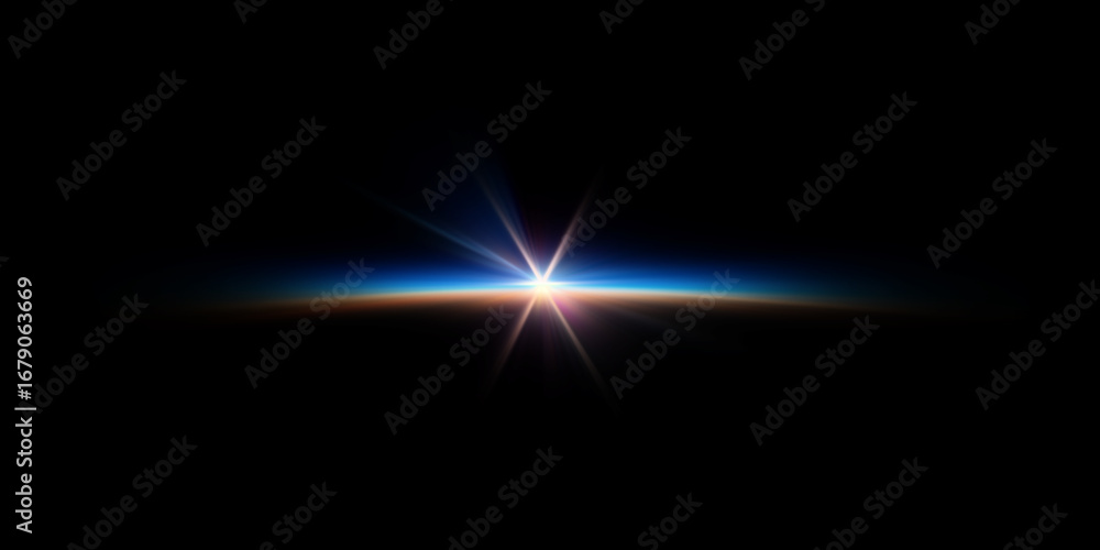 custom made wallpaper toronto digitalStunning sunrise view from space with vibrant colors.