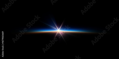 Wallpaper Mural Stunning sunrise view from space with vibrant colors. Torontodigital.ca
