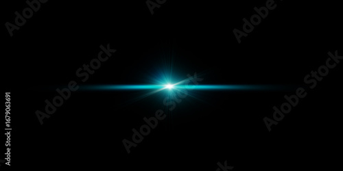 Wallpaper Mural A striking blue light beam emerges from darkness, creating a dramatic effect. Torontodigital.ca
