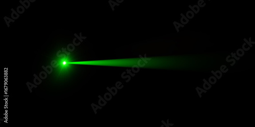 Wallpaper Mural A vibrant green laser beam cutting through darkness. Torontodigital.ca