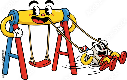 A Cheerful, Swinging Swing Set
