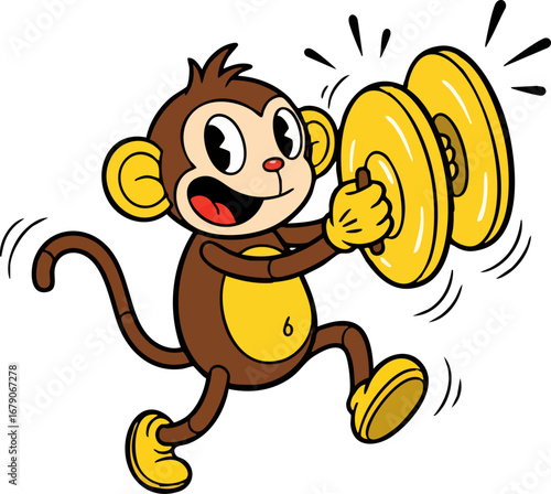 A Monkey Toy Clanging its Cymbals
